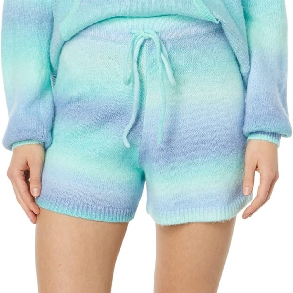 NWT LILLY PULITZER Wanetta Sweater Shorts Surf Blue Space Dye (10)